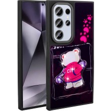 Gns Store Galaxy S24 Ultra Kılıf Parlayan Kabartmalı Ikonik Figürlü Gnst Amas Silikon Kapak-Siyah