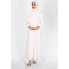 Mersha Collection Bağcıklı Emzirme Elbisesi Lohusalık Dönemi - Emzirme Kıyafeti