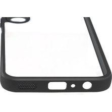 Galaxy A25 Kılıf Kamera Korumalı Şeffaf Arka Yüzey Gnst New Roll Kapak-Siyah