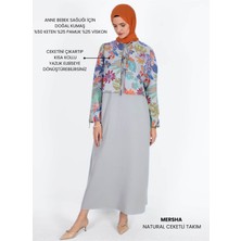 Mersha Collection Natural Ceketli Emzirme Takımı - Lohusa Anneler Için Yelek