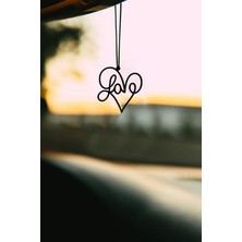 Özgürce Metal Love Motifli Dikiz Aynası Süsü, Araba Dekorasyon Aksesuarı
