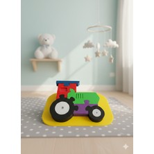 Mibe.co Eğitici ve Zeka Geliştirici Puzzle Traktör Oyuncak