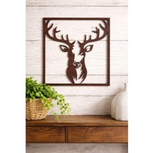 Rustik Metal Geyik Duvar Dekoru – Modern & Country Tarz Dekoratif Duvar Süsü 21CM