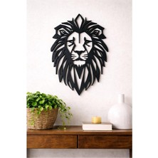 Aslan Figürlü Duvar Dekoru | Modern Duvar Süsü | Salon & Ofis Duvar Aksesuarı 23 cm