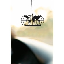 Özgürce Metal Dünya Haritası Araba Süsü, Dikiz Aynası Dekoru, Şık ve Özgün Tasarım