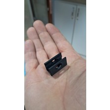 Atölye Matris 20 Adet 8mm (Sekiz Milimetre) Neon LED Uyumlu Tutucu Montaj Klipsi 3D Baskı Pla Plastik Siyah