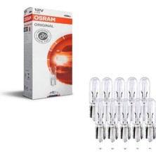 Özgürce 12V T5 1.2W Dipsiz Gösterge Ampulleri 10'lu Set, Güçlü ve Dayanıklı