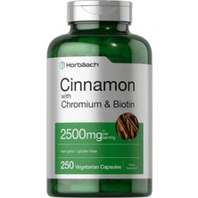 Horbaach Horbäach Cinnamon With Chromium & Biotin Herb Extract Vegetarian 250 Capsules