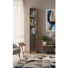 Yeti Mobilya FLAT30 Kitaplık 1 Kapaklı Kütüphane Çok Amaçlı Dolap