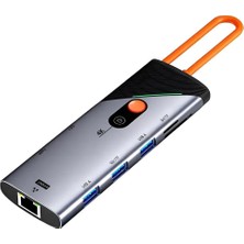 Plentiful Powerhub 8x Usb-C Çoklayıcı – 4K@60Hz, 1000MBPS Lan, 3x USB 3.0, 90W Hızlı Şarj