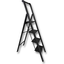 Portalife Tutma Kollu 4 Basamaklı Alüminyum Merdiven – Geniş Basamaklı, Kalın Profil, En 131