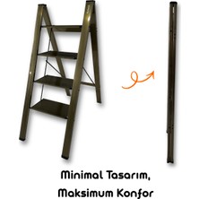 Portalife Katlanır Merdiven 4 Basamak – Alüminyum, Ev Tipi Merdiven, En 131 Standardı