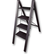 Portalife 4 Basamaklı Katlanır Alüminyum Merdiven – Ev & Ofis, Kaymaz Basamak, Hafif, Güvenli