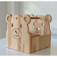 Doruk Ahşap Atölyesi Masif Ahşap Montessori Çocuk Odası Kitaplığı