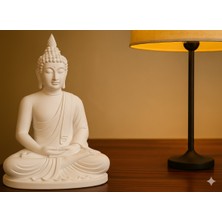 Atölye Matris Buddha Heykel Biblo Dekoratif Obje 13 cm Yükseklik 3D Baskı Pla Plastik