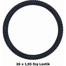 Güçlü Bisiklet Motosiklet 26 Jant Dış Lastik - 26X1.95 Mtb Dağ Bisikleti Dişli Dış Lastik - 1 Adet