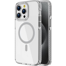 Gns Store Apple iPhone 14 Pro Max Kılıf Magsafe Şarj Özellikli Airbagli Takılabilir Askı Aparatlı Gnst Nana Kapak-Gri