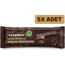 Glutensiz Fabrika Loopbite Bitter Çikolata Kaplamalı Karabuğday Patlağı x 5 Paket (Glütensiz & Vegan)