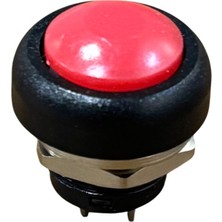 Özgürce Kırmızı Yuvarlak Bas Çek Korna Düğmesi - 1 Adet