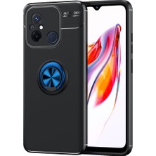 Gns Store Xiaomi Redmi 12C Kılıf Gnst Ravel Silikon Kapak-Siyah-Mavi