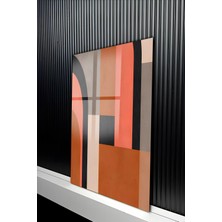 KutuTR Geometrik Formlar ve Soyut Kompozisyon Temalı Temperli Cam Tablo 50X70 cm 2d Uv Baskı - YCT199