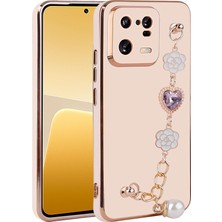 Gns Store Xiaomi Mi 13 Pro Kılıf El Tutamaçlı Kamera Korumalı Gnst Taka Silikon Kapak-Pembe