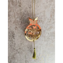 Özgürce Şık Kelebek Modeli Dikiz Aynası Süsü, Gold Pleksi ile Parlak Görünüm