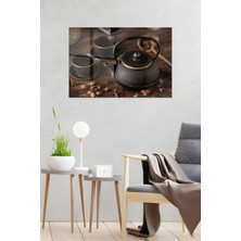 KutuTR Çay Saati Temalı Temperli Cam Tablo 50X70 cm 2d Uv Baskı - YCT042
