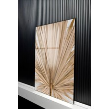 KutuTR Gold Vazo Içerisinde Kuru Dal Tasarımlı Temperli Cam Tablo 50X70 cm 2d Uv Baskı - YCT248