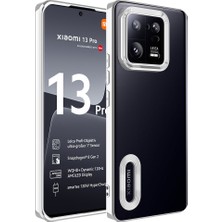 Gns Store Xiaomi Mi 13 Pro Kılıf Kamera Korumalı Logo Gösteren Gnst Omega Kapak-Gümüş
