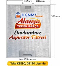 Hgnm E-Trading 81460072 Aspiratör Davlumbaz Metal Yağ Filtresi 370x281 mm – Teka KSE90, DB190 Uyumlu