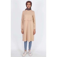 Mersha Collection Emzirme Özellikli Pamuk Tunik Düz Desenli Kusursuz Tasarım Kadınlar İçin