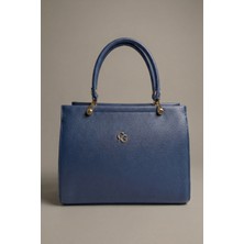 Gaia Rinaldi Kadın Lacivert Çok Bölmeli Omuz Çantası, Ayarlanabilir Uzun Askılı, El Çantası