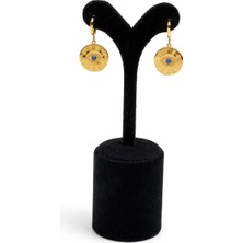 Pangu Altın Renk Çelik Nazar Göz Küpe