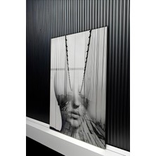 KutuTR Modern Dramatik Portre ve Köprü Temalı Temperli Cam Tablo 50X70 cm 2d Uv Baskı - YCT172