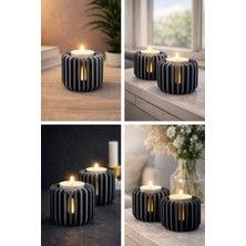 3D Baskı Modern Mumluk – Isı Kanatlı Tasarım, Dekoratif Tealight Mumluk