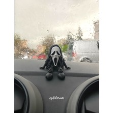 Çığlık Araba Süsü - Araç Içi Aksesuar - PLA Malzemeden Siyah Figür Detaylı