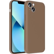 Gns Store iPhone 14 Kılıf Kamera Korumalı Kartlık Hazneli Gnst Vitra Kapak - Kahverengi