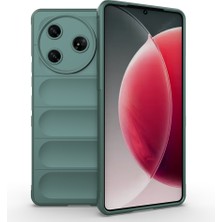 Gns Store Tecno Spark 30 Pro Kılıf Esnek Tpu Oyuklu Arka Yüzey Tasarımlı Gnst Etnik Silikon Kapak - Koyu Yeşil
