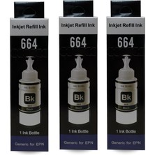 Melsan Epson Ecotank L810 Uyumlu Siyah Muadil Mürekkep 3X70 ml (Toplam 210 Ml)