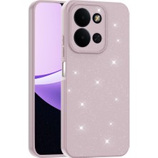 Gns Store Redmi 15C Kılıf Kamera Korumalı Simli Lüks Zore Koton Kapak - Lila