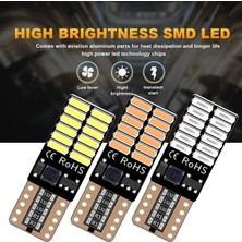 Özgürce 2 Adet Turuncu T10 Dipsiz W5W Canbus LED Park ve Plaka Aydınlatması