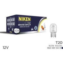 Özgürce 12V T20 Ampul W21W W3X16S 10 Lü, Parlak ve Dayanıklı Işıklandırma