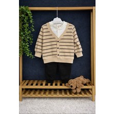 Nurcan Bebe Çizgili Sweet Unisex 2 Li Takım(3-6/6-9/9-12/12-18/18-24 Ay)