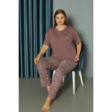 Işılay Kadın Pijama Takımı Büyük Beden & Battal Kısa Kol