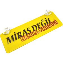 Özgürce Sarı Dekor Plaka, Vantuzlu, Şık ve Modern Tasarım