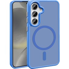 Gns Store Galaxy S24 Fe Kılıf Magsafe Şarj Özellikli Mat Arka Yüzey Gnst Sio Kapak-Mavi