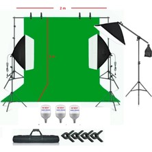 Ada Greenbox 2x3 Metre Chromakey Green Screen Greenbox Yeşil Fon Perde Çekim Seti Full Set
