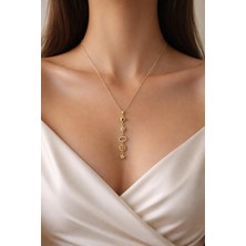 Stainless Steel Gezegen Pusula Y Kolye Çelik Kaplama Gold Renk Kararmaz Hediyelik Satürn Yıldız