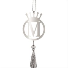 Özgürce M Harfi Tasarım Çift Taraflı Ayna, Pleksi Dikiz Aynası Süsü